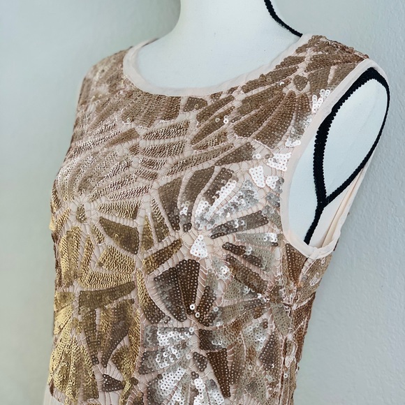 Belle Contrast Sequin Chiffon Bridesmaid Dress, size US 10 - Picture 3 of 16